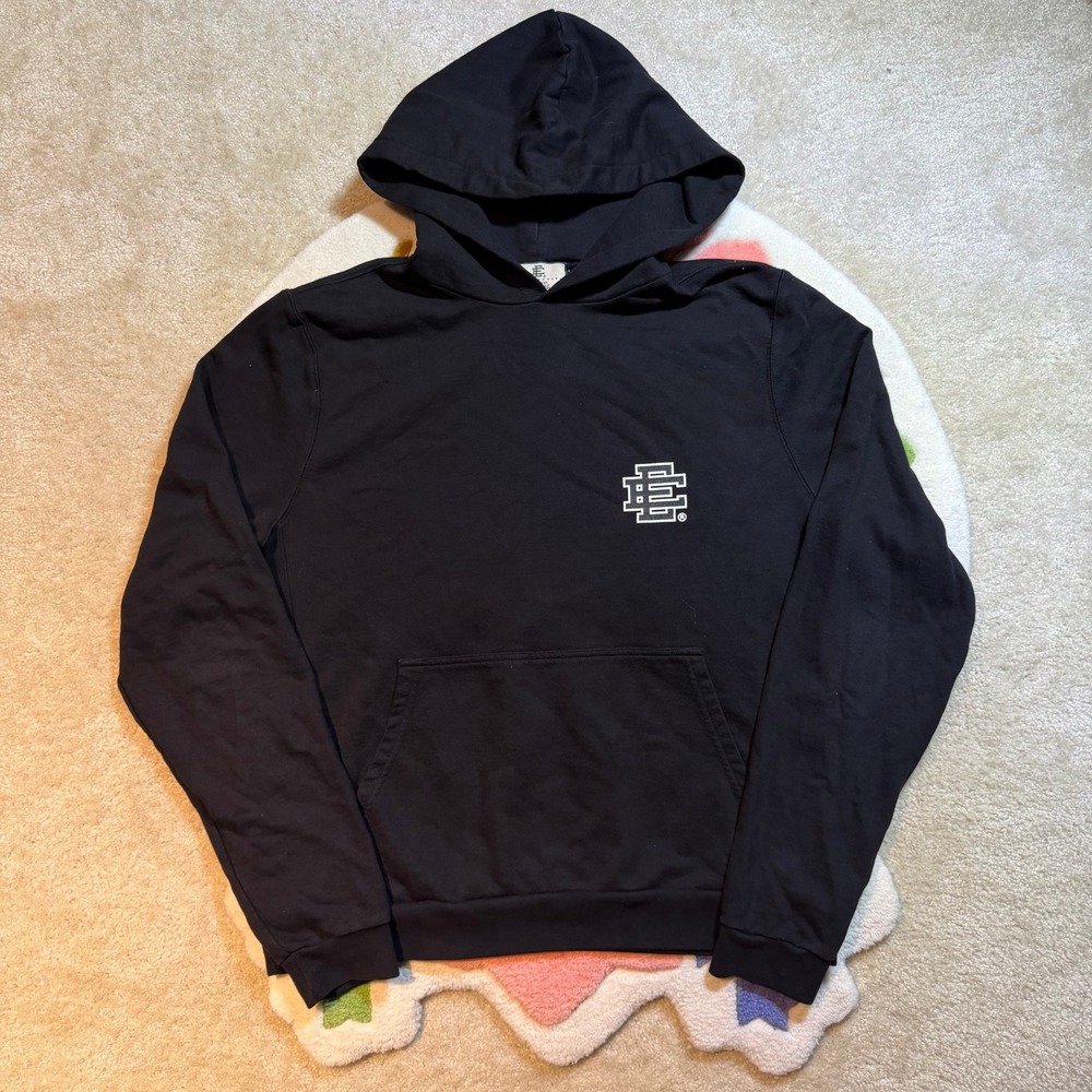 Eric Emanuel EE Logo Hoodie Black XL Mens Sweatshirt Streetwear Made In USA